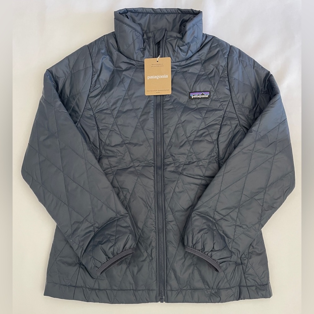 Patagonia Nano Puff Insulated Diamond Quilted Jacket Girls' M/10 Smolder Blue